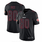 Nike 49ers 80 Jerry Rice Black Impact Rush Limited Jersey Dyin,baseball caps,new era cap wholesale,wholesale hats